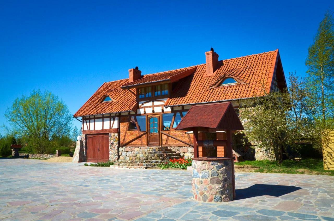 הוילה Dzwierzuty Dom Na Wodzie Mazury מראה חיצוני תמונה